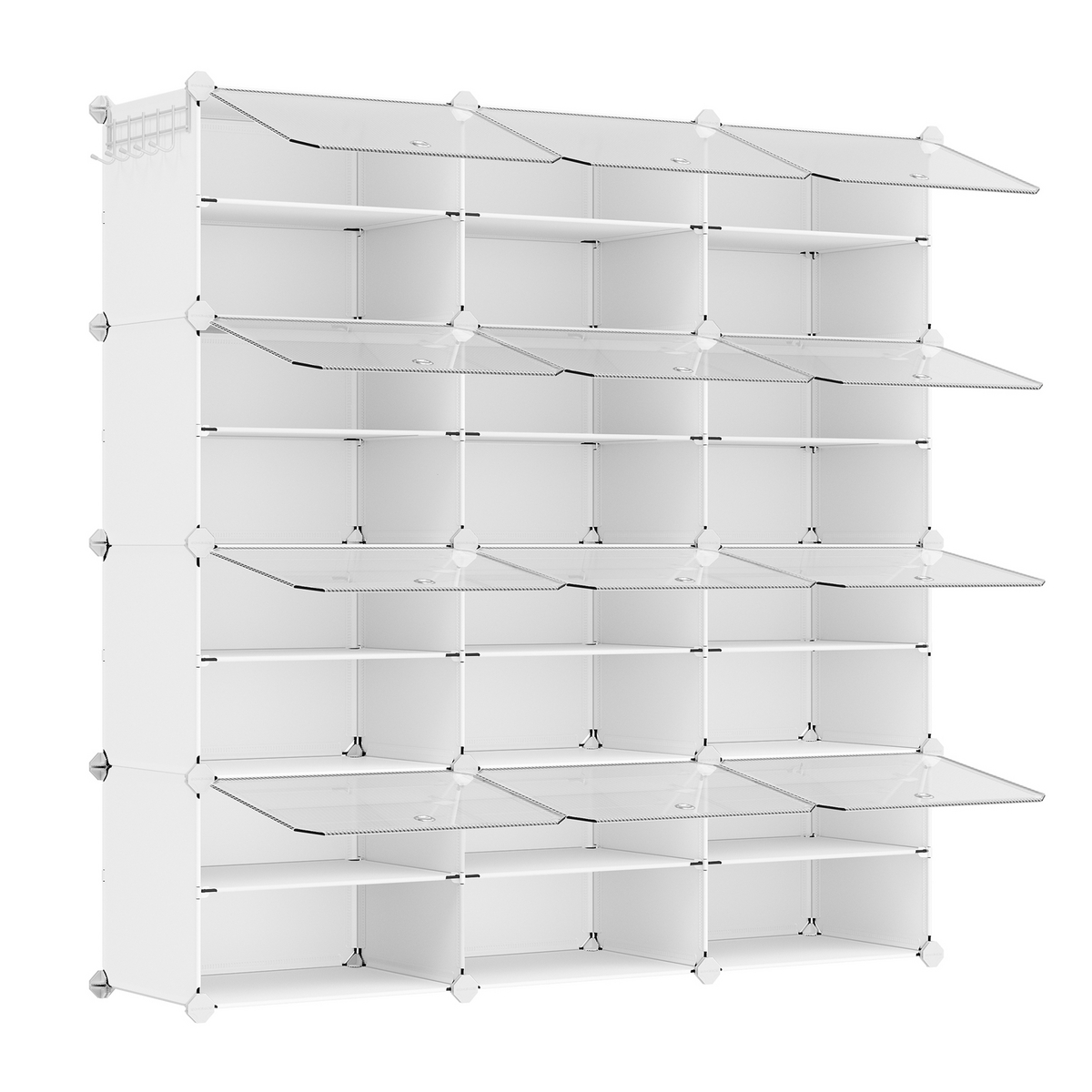 Songmics skostativ, 12 niveauer, justerbar, skyhvid, ULPC040W01