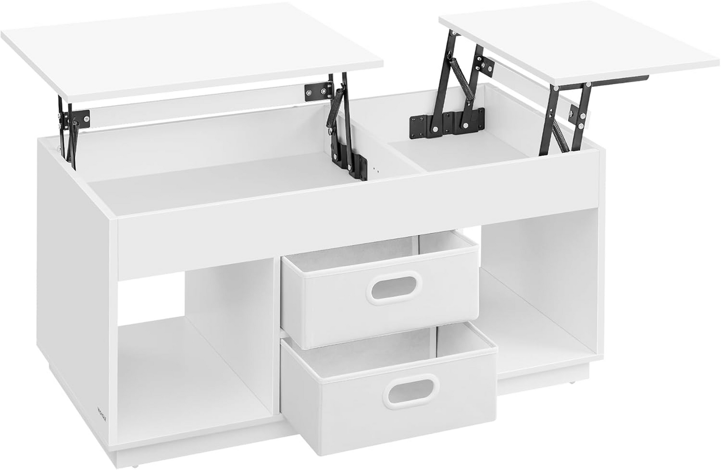 Vasagle sofabord, 2 skuffer, hvid, LCT210W01