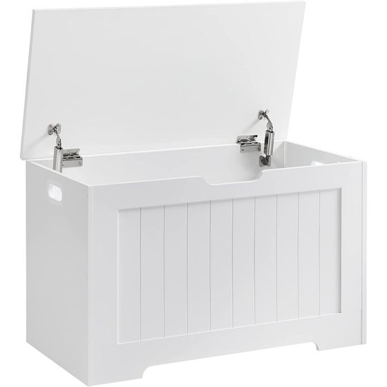 Vasagle bænk, 76 × 48 × 40 cm, hvid, LHS11WT