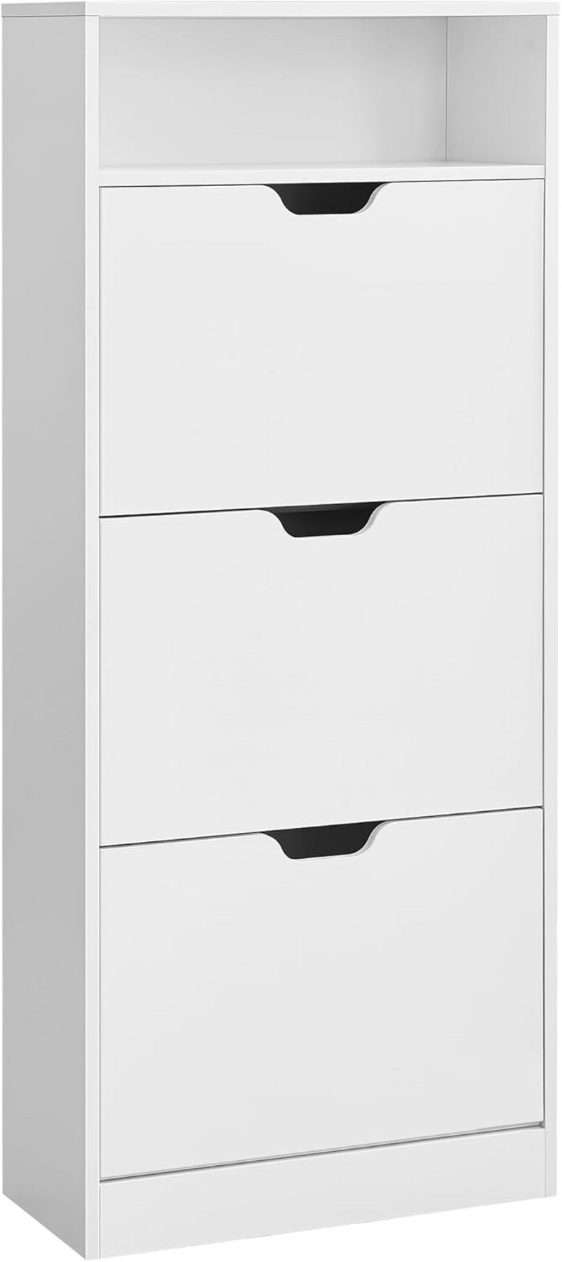 Vasagle skoskab, 24 × 60 × 139 cm, justerbar, skyhvid, LBC046W01