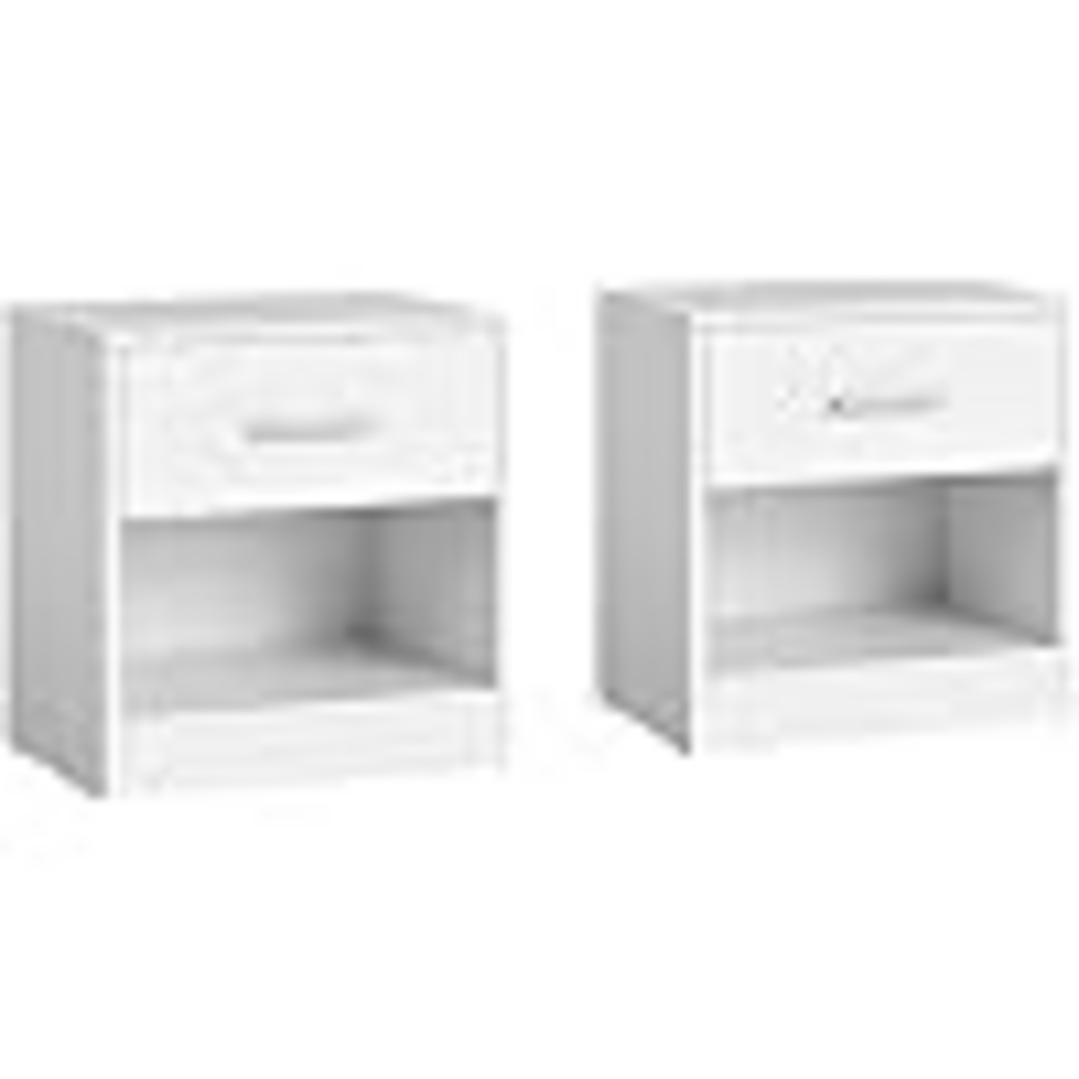 VASAGLE sidebord, 2-pak, hvid, LET819T14