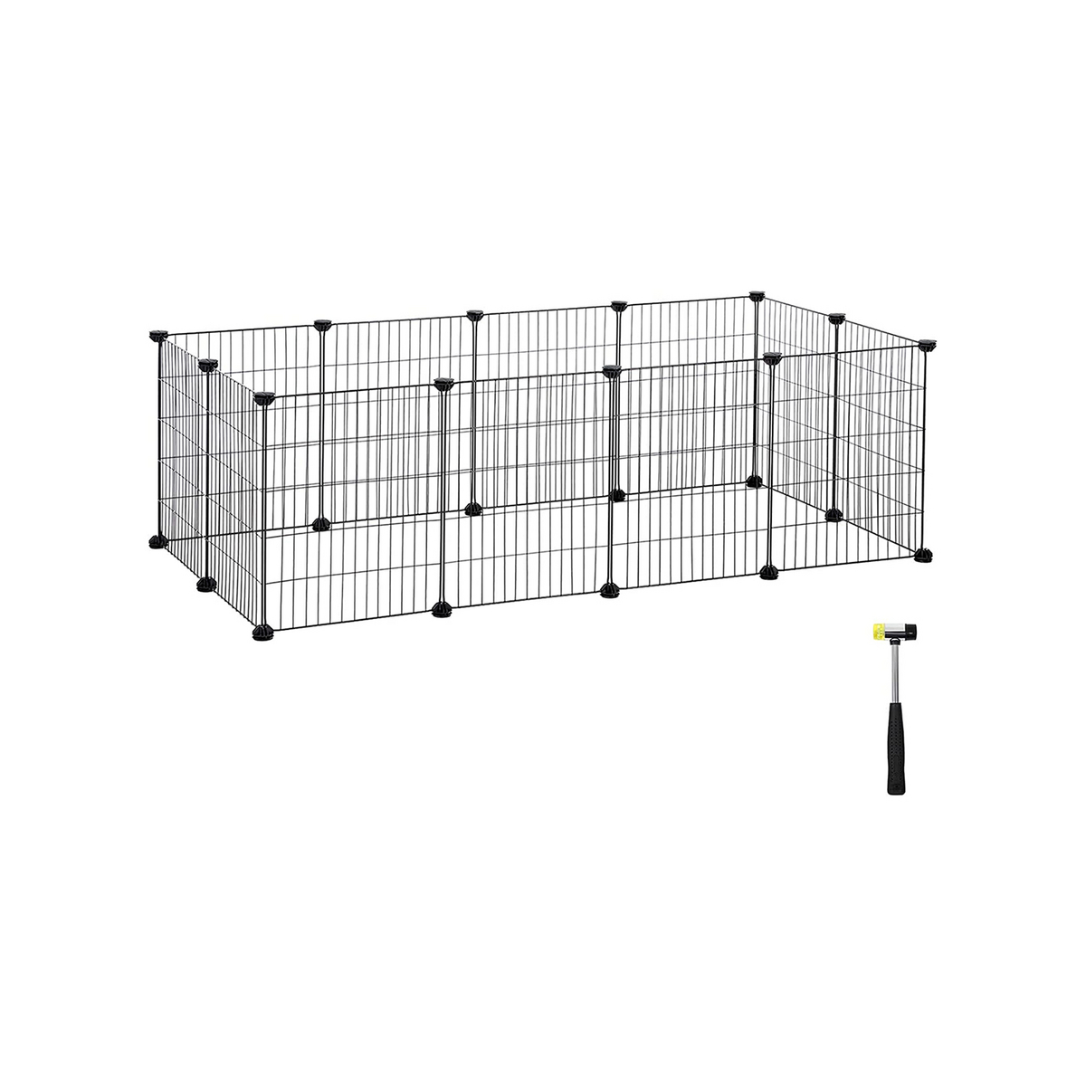 Songmics marsvineindhegning, sort, LPI01H