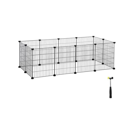 Songmics marsvineindhegning, sort, LPI01H