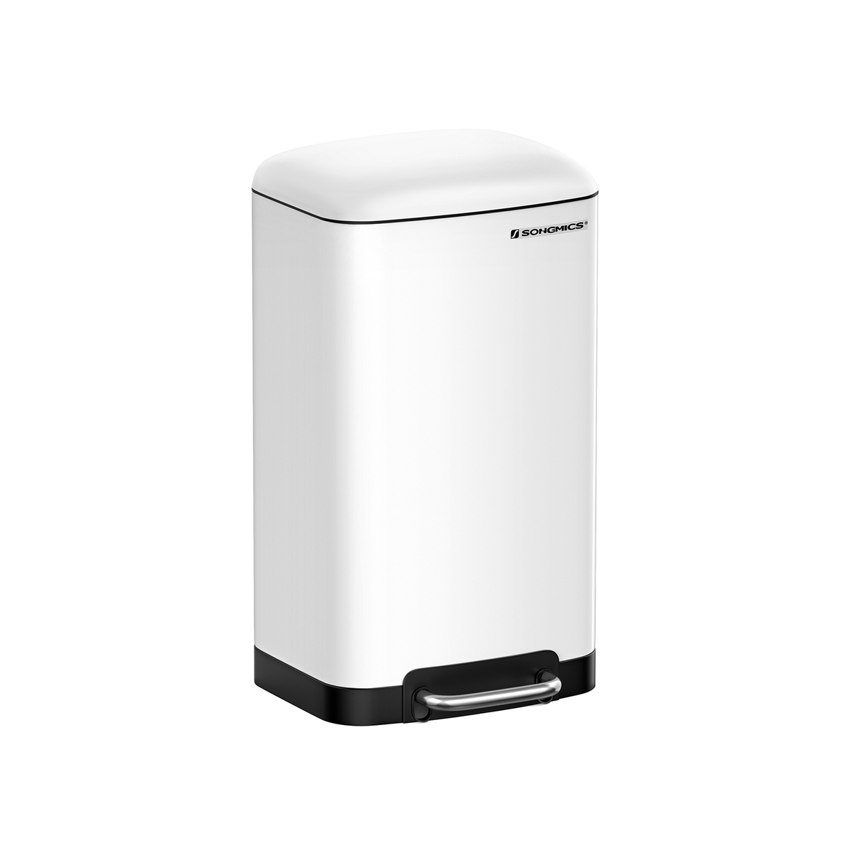 SONGMICS affaldsspand, 30 L, hvid, LTB01W