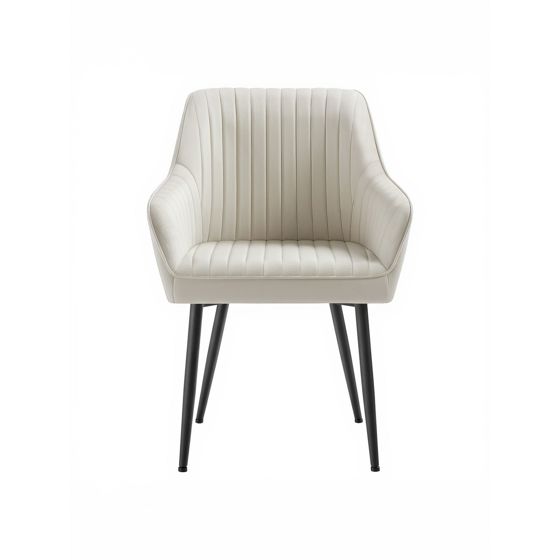 Songmics lænestol, polstret, beige/sort