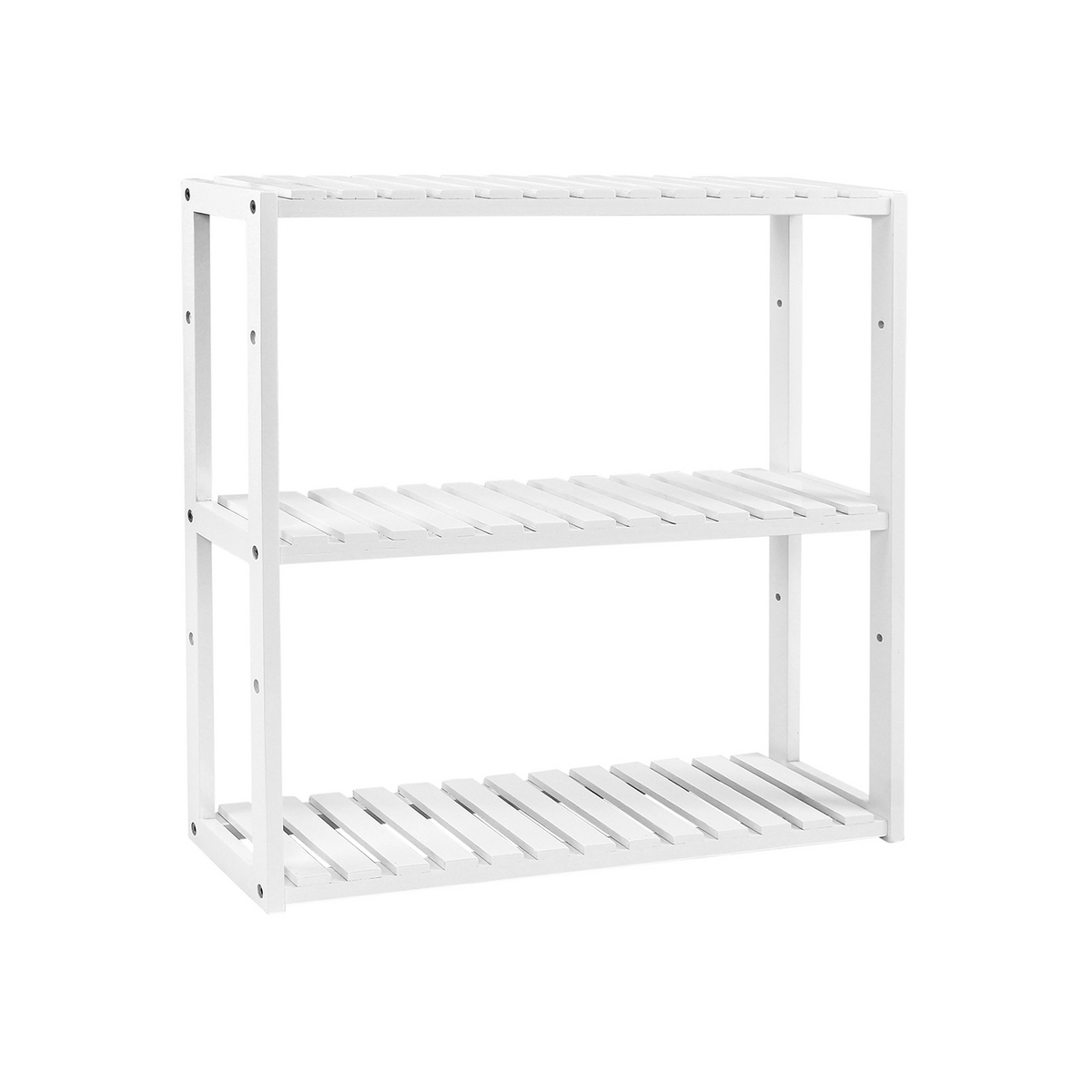 SONGMICS badeværelseshylde, 3 niveauer, 60 × 15 × 54 cm, højdejusterbar, hvid, BCB13W