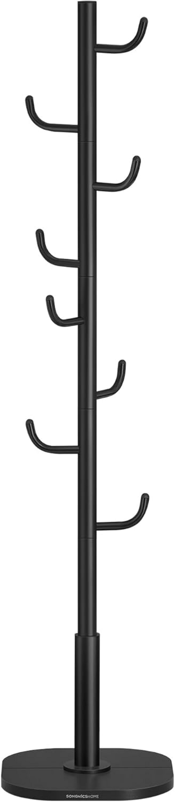 SONGMICS HOME knagerække, 175.3 cm, sort, RCR039B01