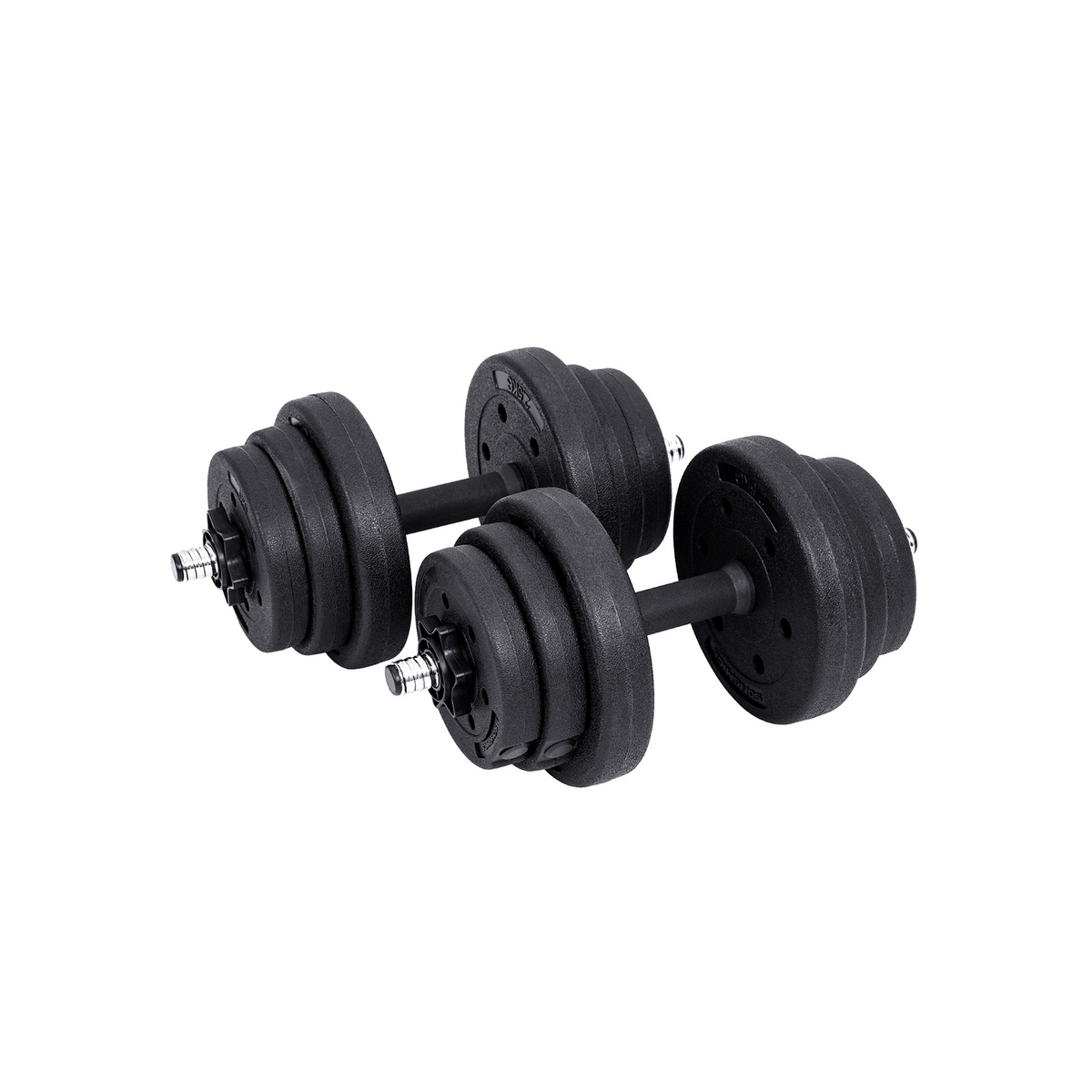 Songmics håndvægte, 2 × 10 kg, justerbar, sort, SYL20HBK