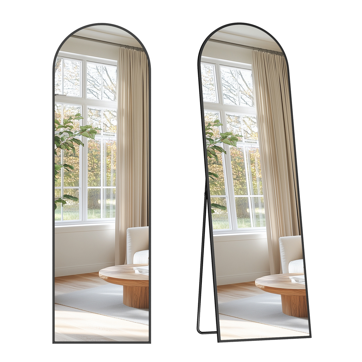 SONGMICS helkropsspejl, 150 × 40 cm, sort, LFM035B01