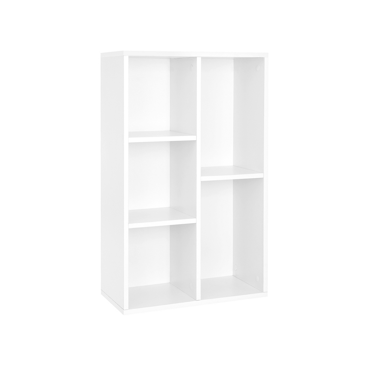 VASAGLE bogreol, 5 rum, 50 × 24 × 80 cm, hvid, LBC25WT