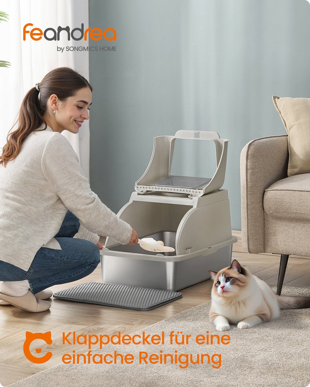 FEANDREA kattebakke, beige, PPT005K01