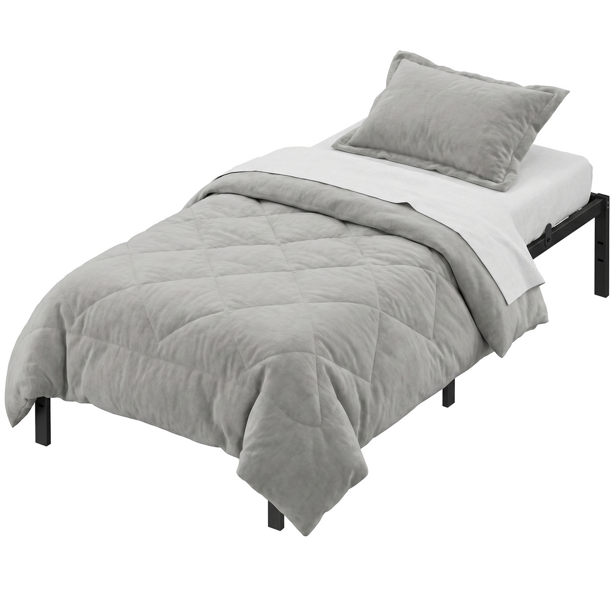 Vasagle sengeramme, 90 × 200 cm, sort, RMB132B01
