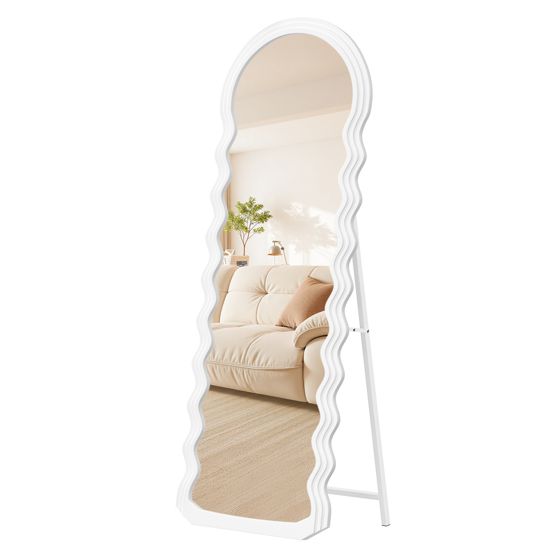 Songmics helkropsspejl, 160 × 50 cm, skyhvid, LFM027W01