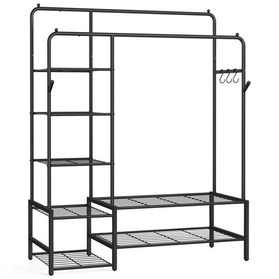 Songmics tøjstang, sort, HSR182B01