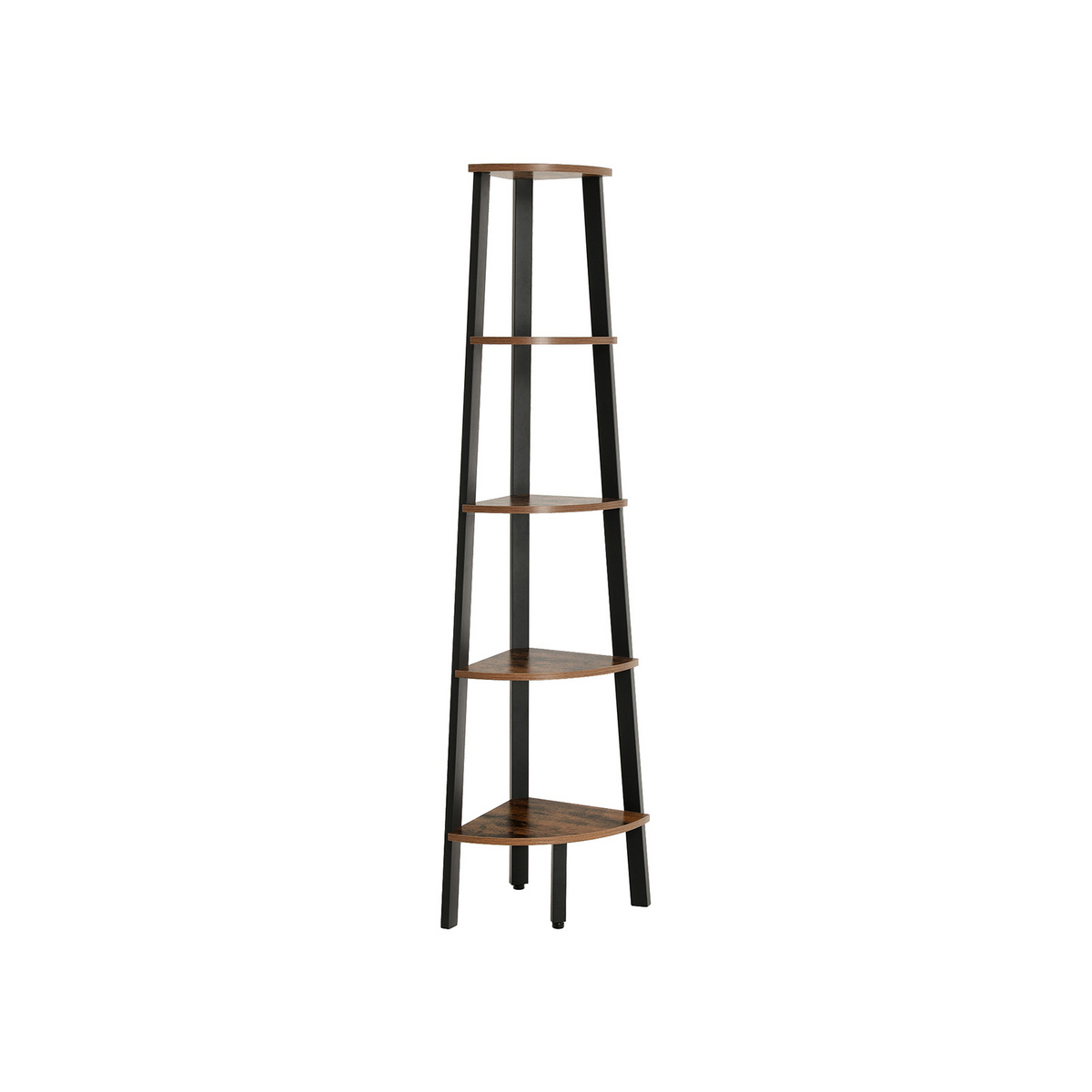 VASAGLE hjørnehylde, 5 niveauer, rustikbrun, LLS35X