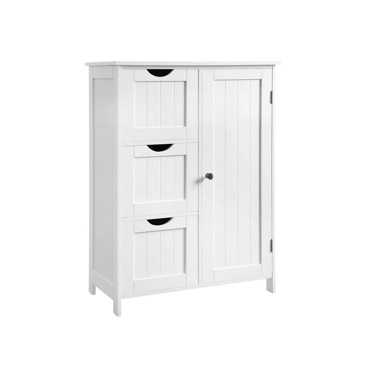 Vasagle badeværelsesskab, 3 skuffer, 60 × 30 × 81 cm, justerbar hylde, hvid, BBC49WT