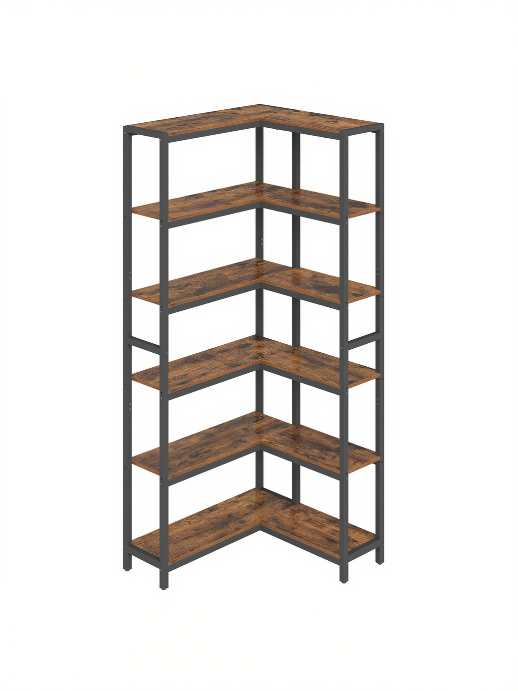 VASAGLE bogreol, 6 niveauer, 40.2 × 9.4 × 69 tommer, sort