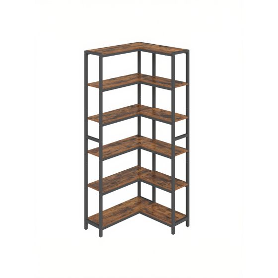 Vasagle bogreol, 6 niveauer, 40.2 × 9.4 × 69 tommer, sort