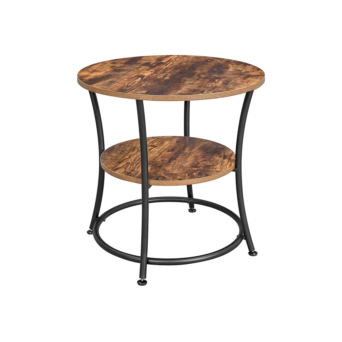 VASAGLE sidebord, 2 hylder, rustikbrun, LET56BX
