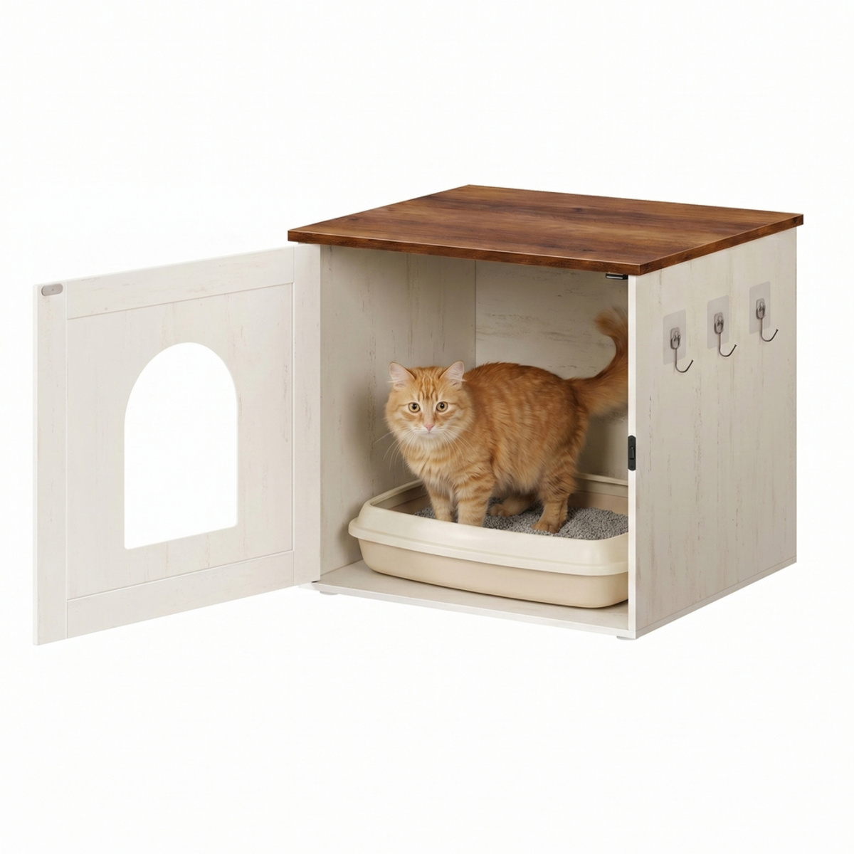 SONGMICS HOME kattebakke, 55 × 50 × 50 cm, honningbrun, PCL234WJ02