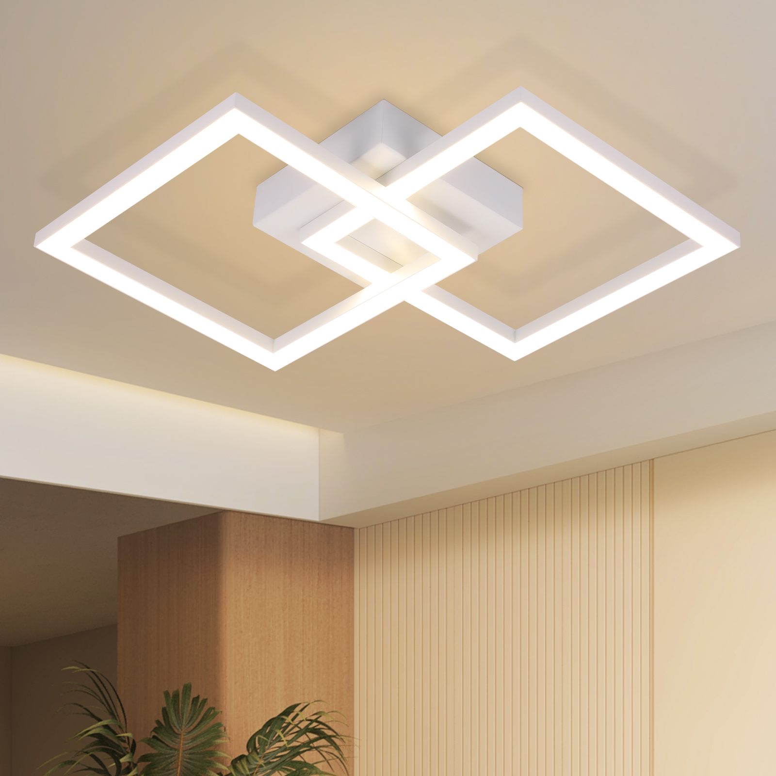 NETTLIFE 24W, geometrisk, LED - loftslampe, loftslampe, til stue og soveværelse
