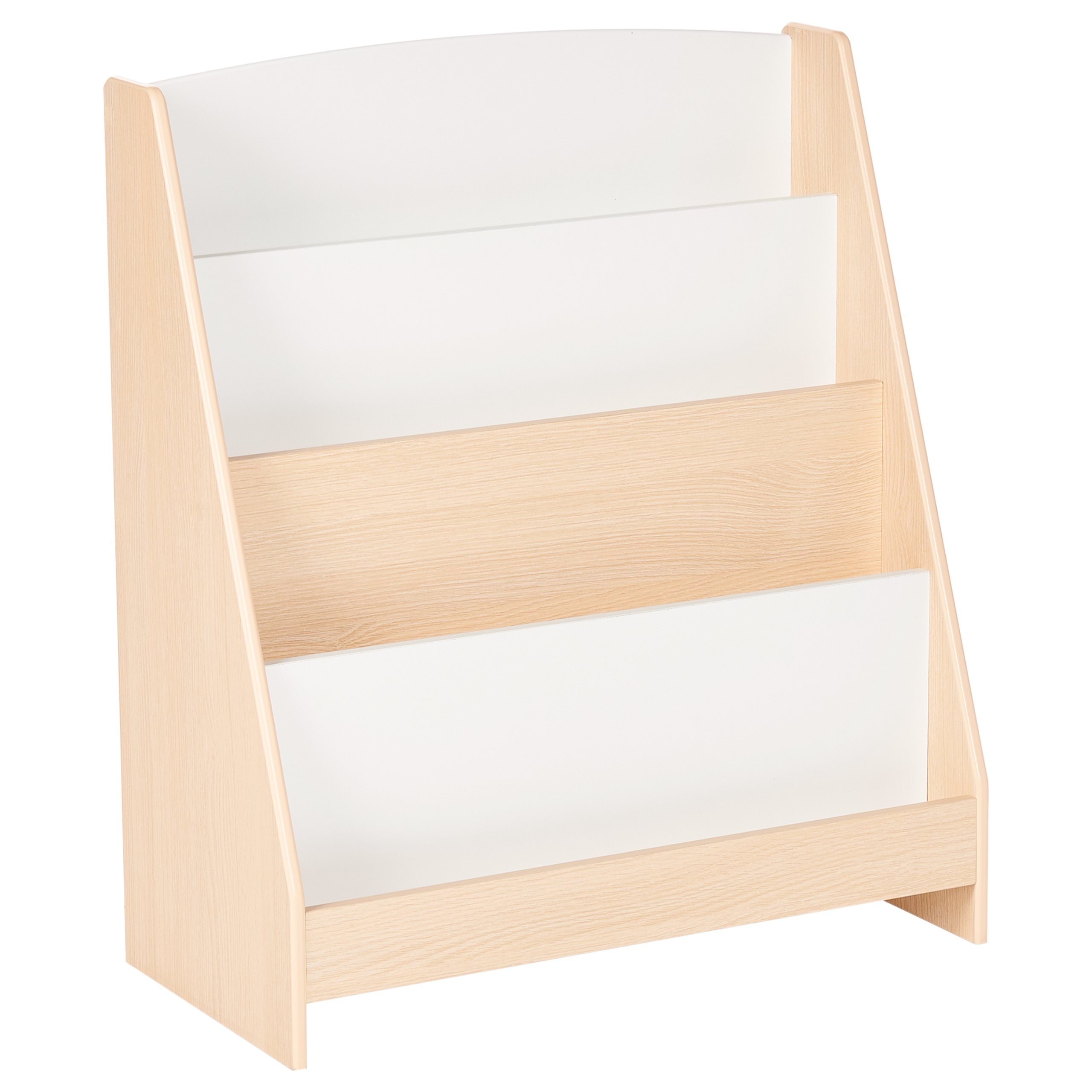 Bogreol med 4 hylder LILOET 70 cm Lysebrun