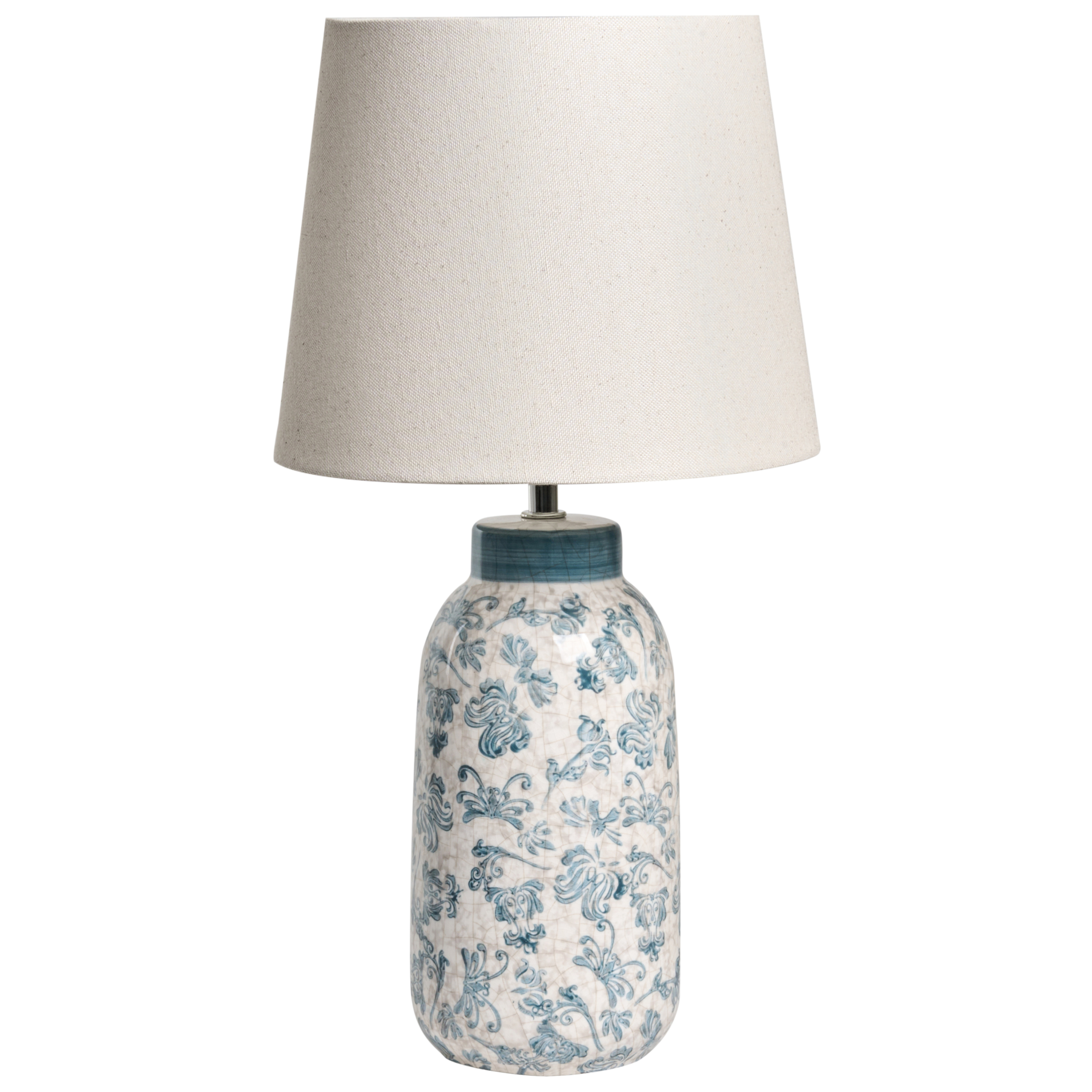 Bordlampe LEMPA Keramik Hvid/blå