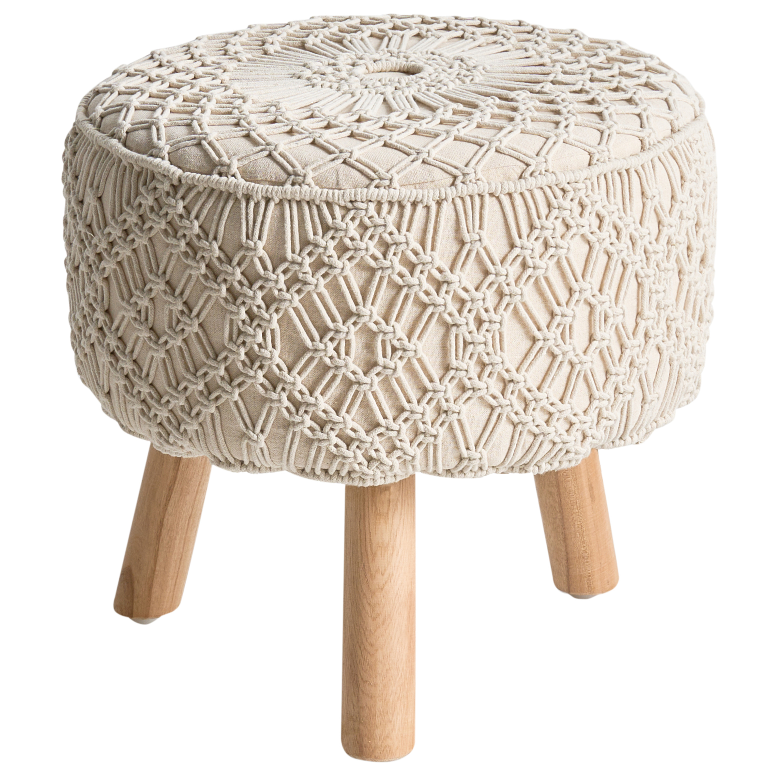 Taburet MANZAI Bomuld Beige