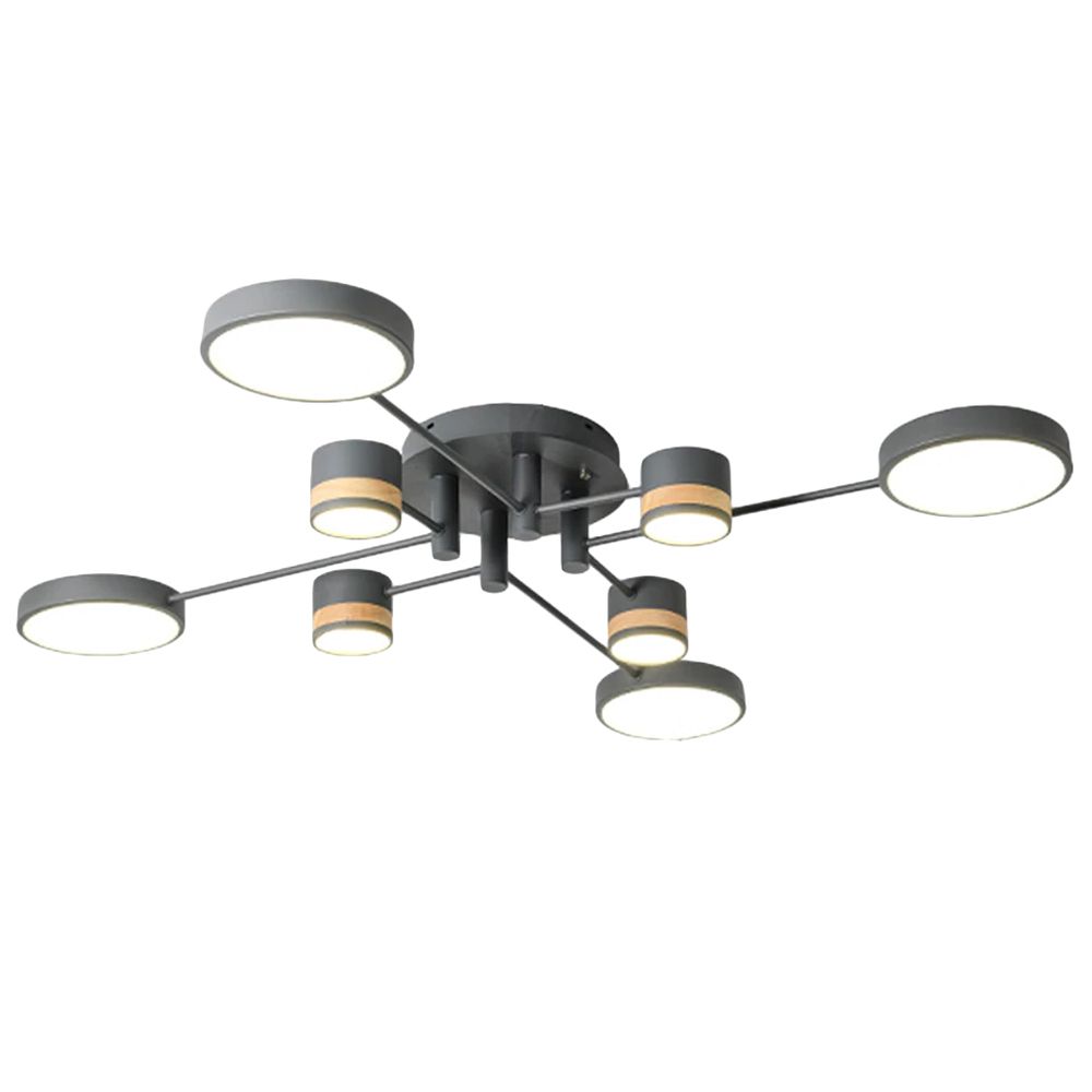 TOOLIGHT loftlampe APP528-8C Grå 79x79x11cm