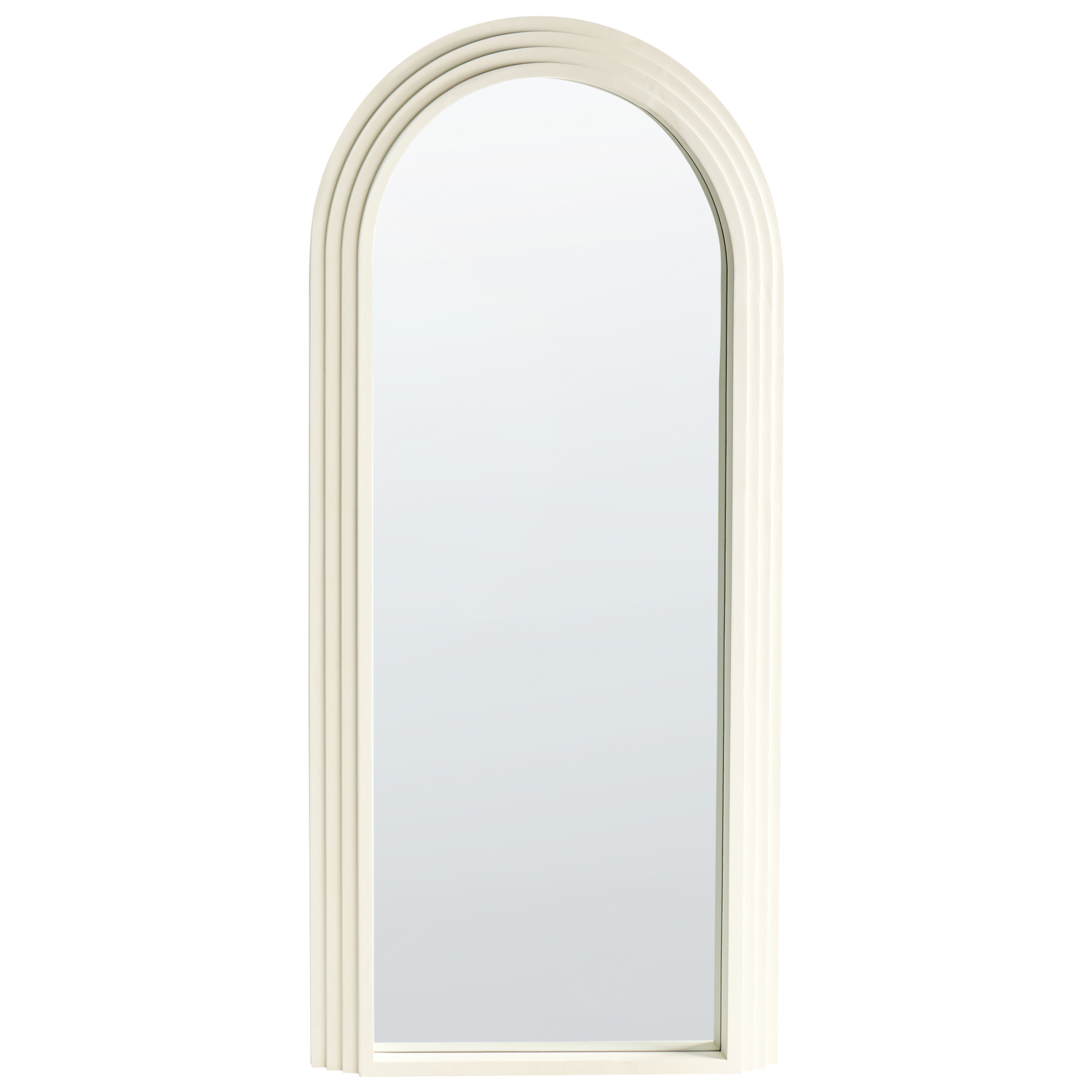 Vægspejl DIJON 80 cm 170 cm Træ Cremehvid