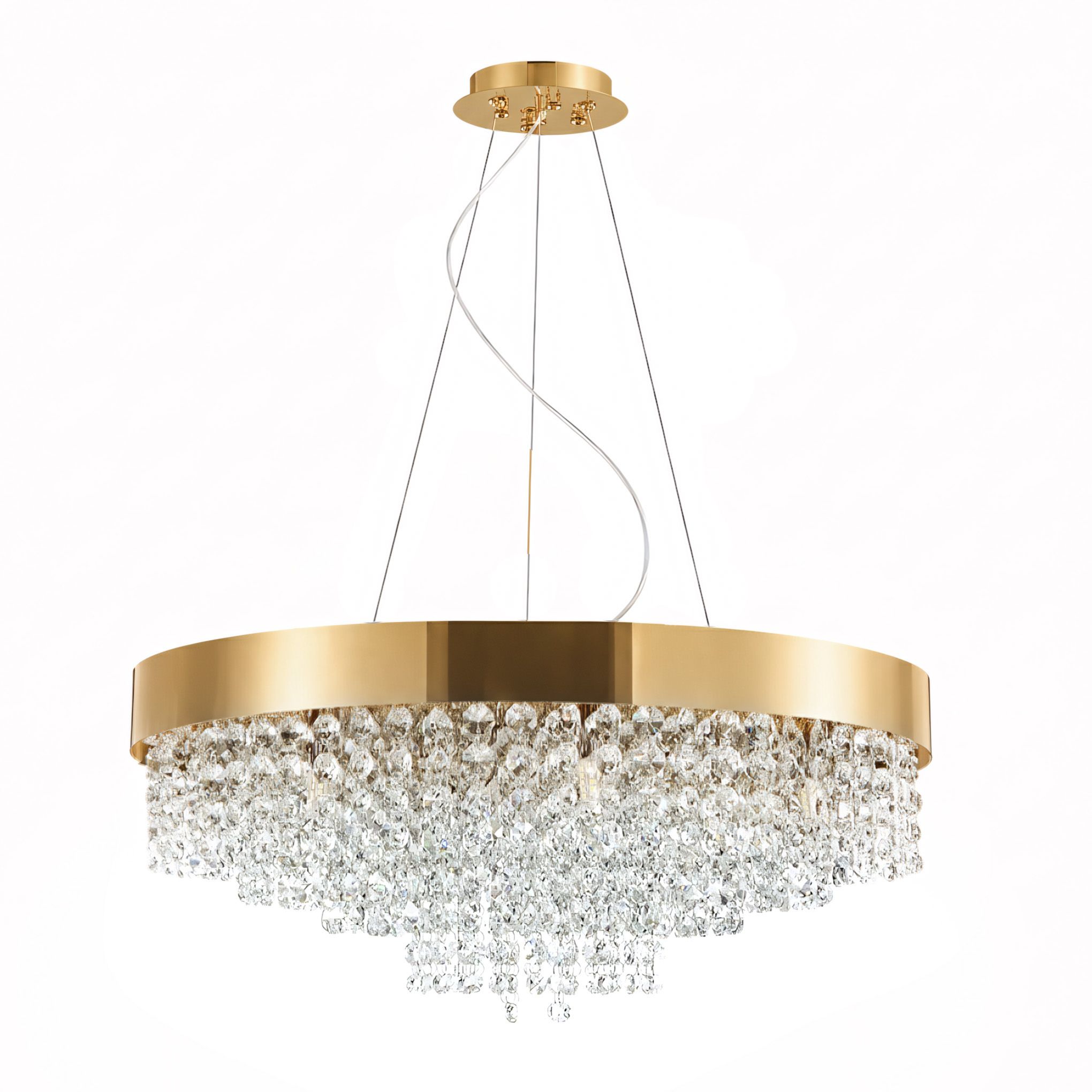 TOOLIGHT pendellampe APP1787-16CP, Børstet guld, 60x60x90cm