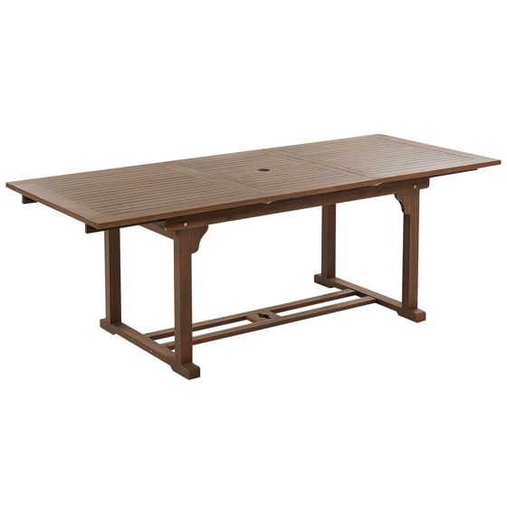Havebord med udtræk AMANTEA 160/220 cm 90 cm Akacietræ Mørkebrun