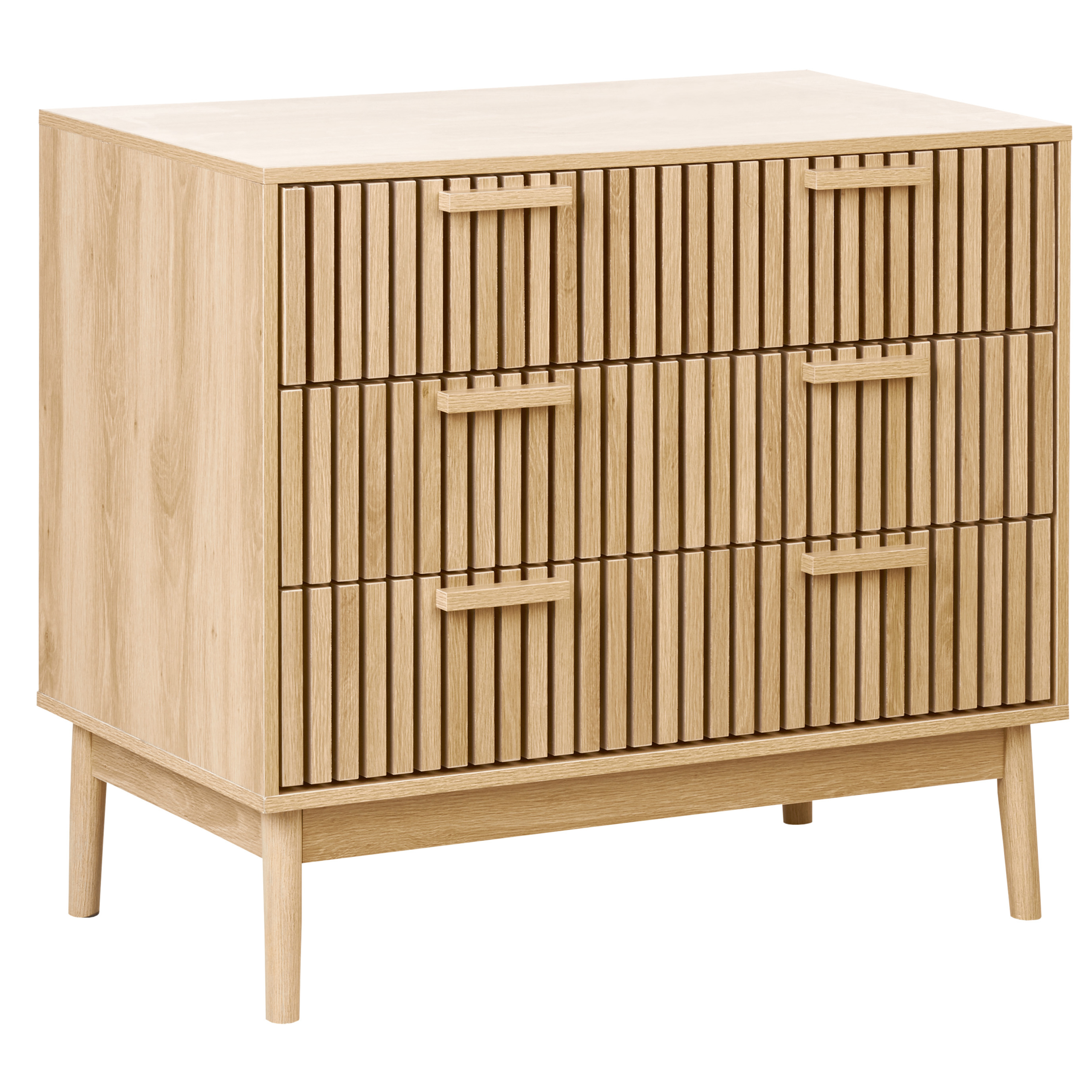3 skuffers commode LYNWOOD Lysebrun