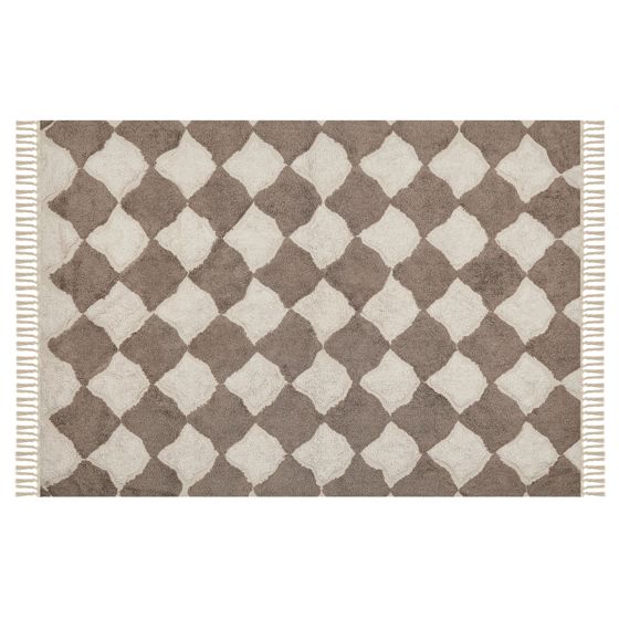 Gulvtæppe SINOP Beige 140 x 200 cm Bomuld
