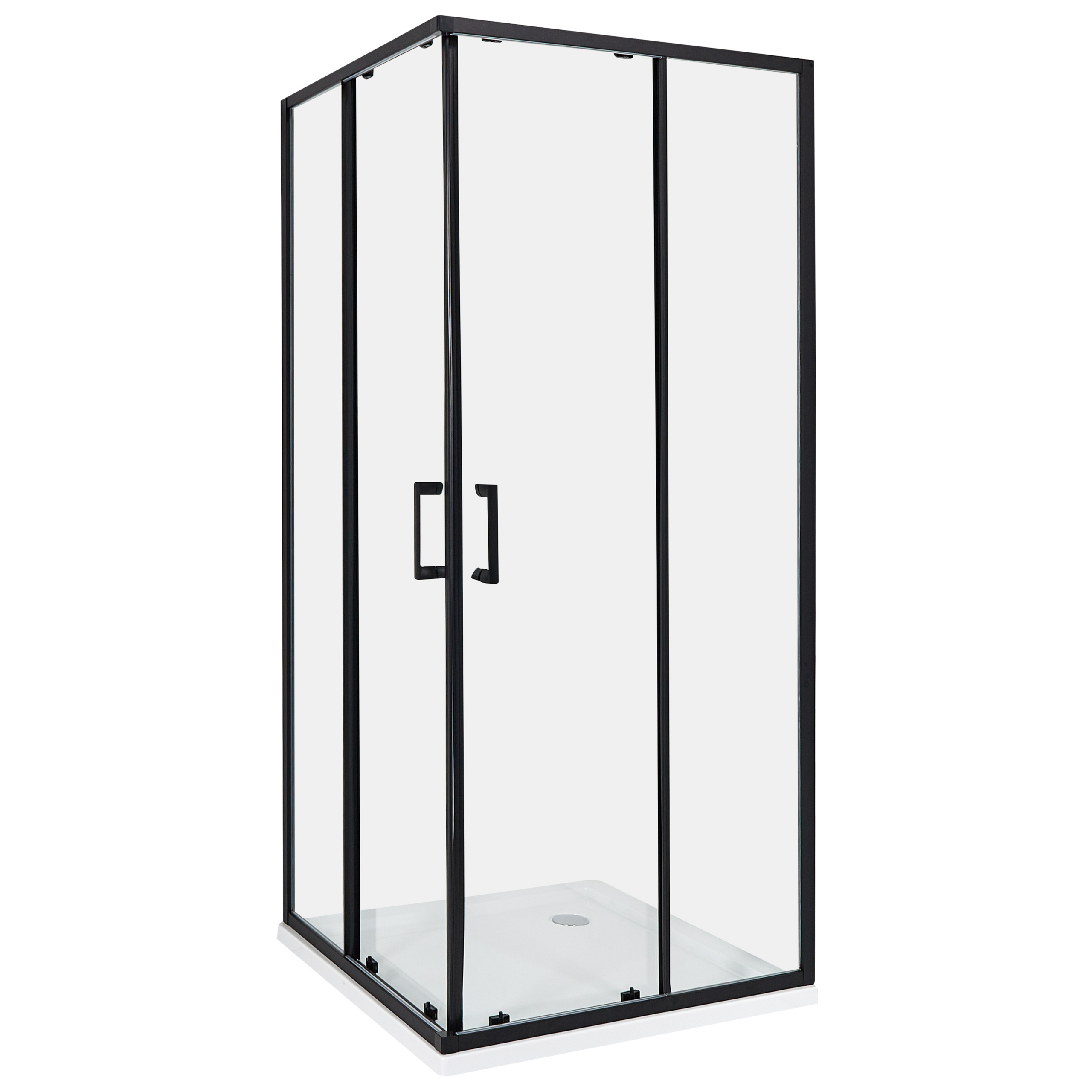 Brusekabine TELA 80 x 80 x 185 cm Sort