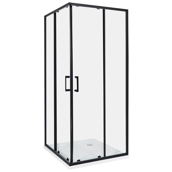 Brusekabine TELA 80 x 80 x 185 cm Sort