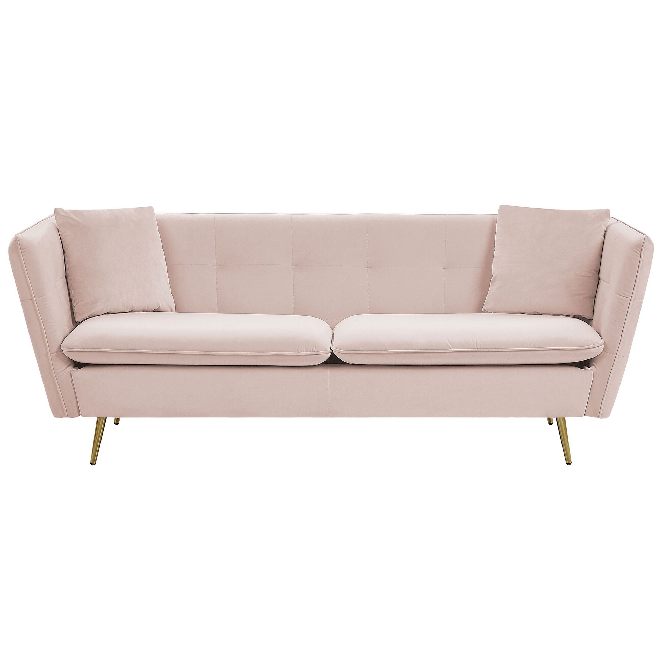 Sofa 3 personers FREDERICA Velour Lyserød