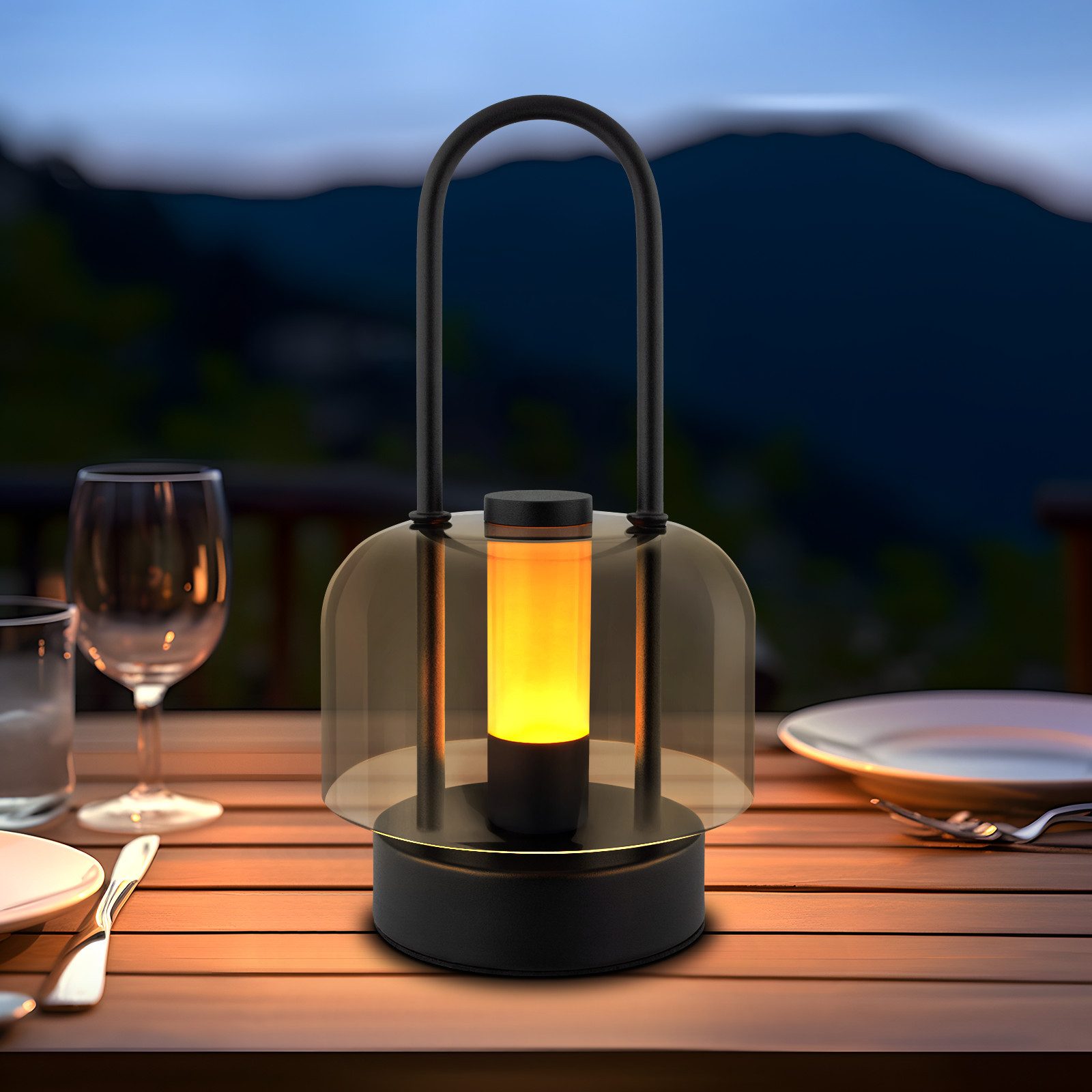 NETTLIFE Nettlife bærbar LED-bordlampe, ledningsfri natlampe, dæmpbar 1800k-6500k, med hukommelse