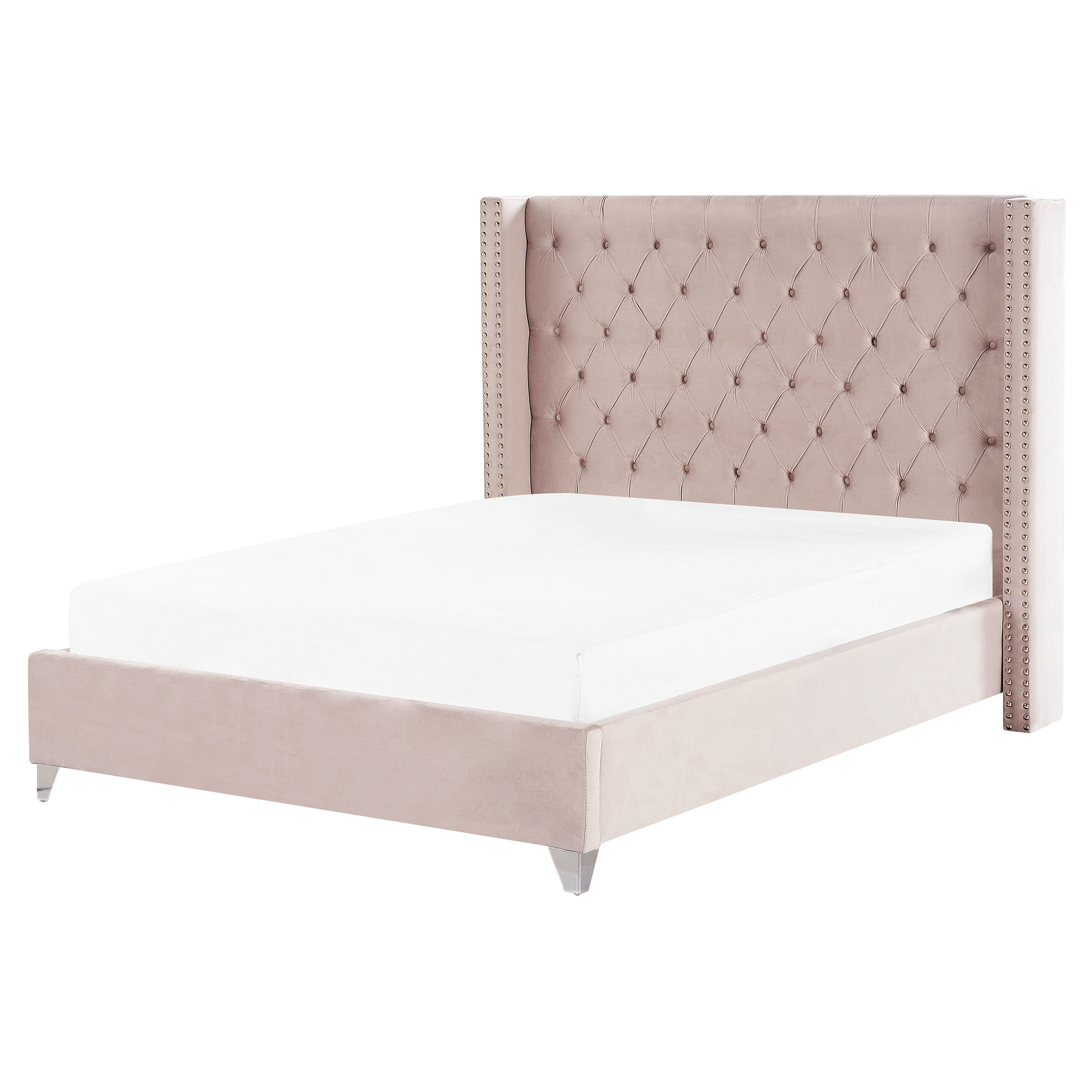 Seng Velour LUBBON 160 x 200 cm Pastellrosa