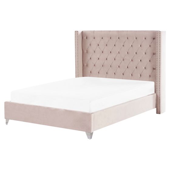 Seng Velour LUBBON 160 x 200 cm Pastellrosa