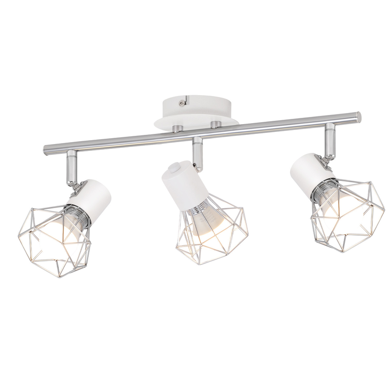 NETTLIFE flammehvid loftspotlight E14 retro metal 350° roterende lysstråle 90° drejepunkt