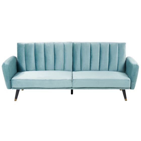 Sovesofa 3 personers VIMMERBY Velour Himmelblå