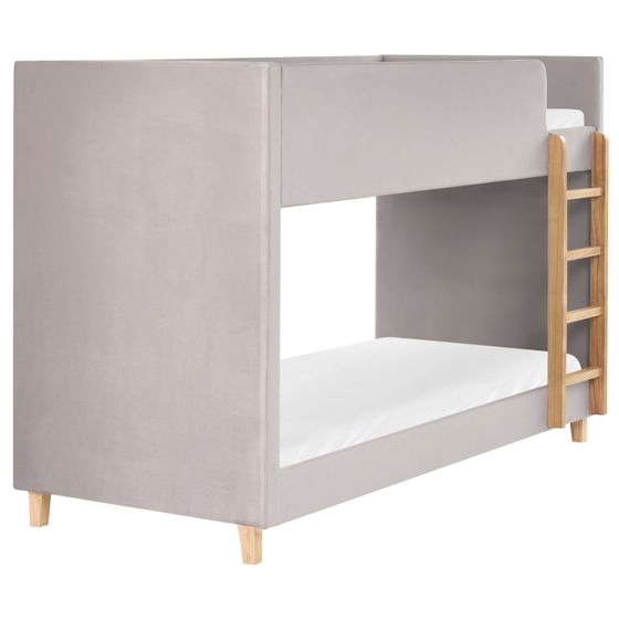 Køjeseng Velour CHOCQUES 90 x 200 cm Lysegrå