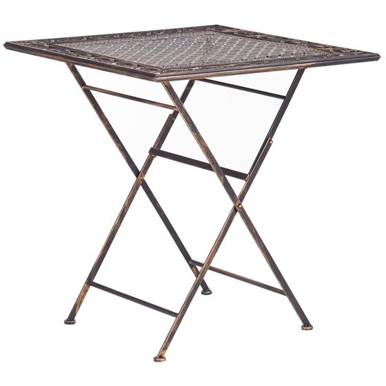 Bistro bord BORMIO 70 cm 70 cm Metal Sort