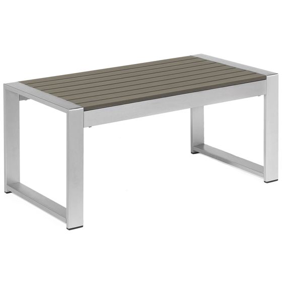 Havesofabord SALERNO 90 cm 50 cm Metal Mørkegrå