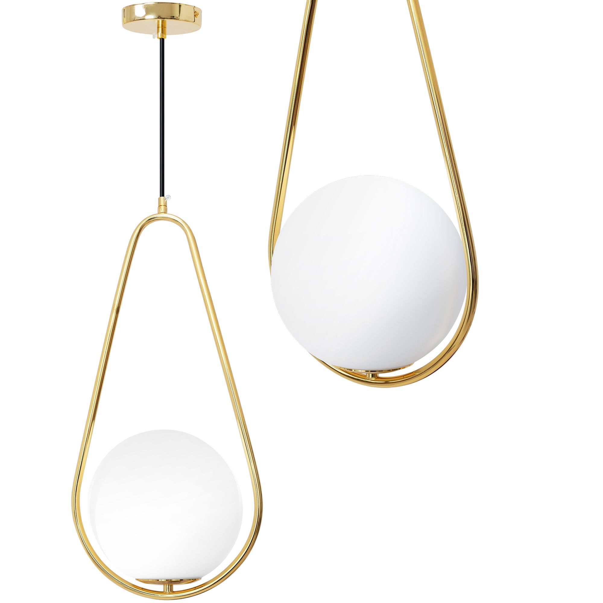 TOOLIGHT hængende loftlampe APP472-1CP Guld 51x33x70cm