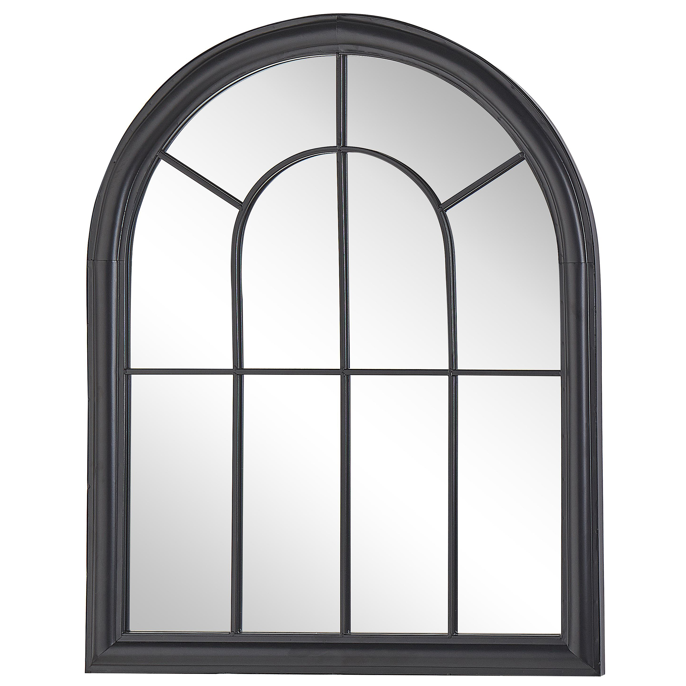 Vægspejl EMBRY 69 cm 89 cm Metal Sort