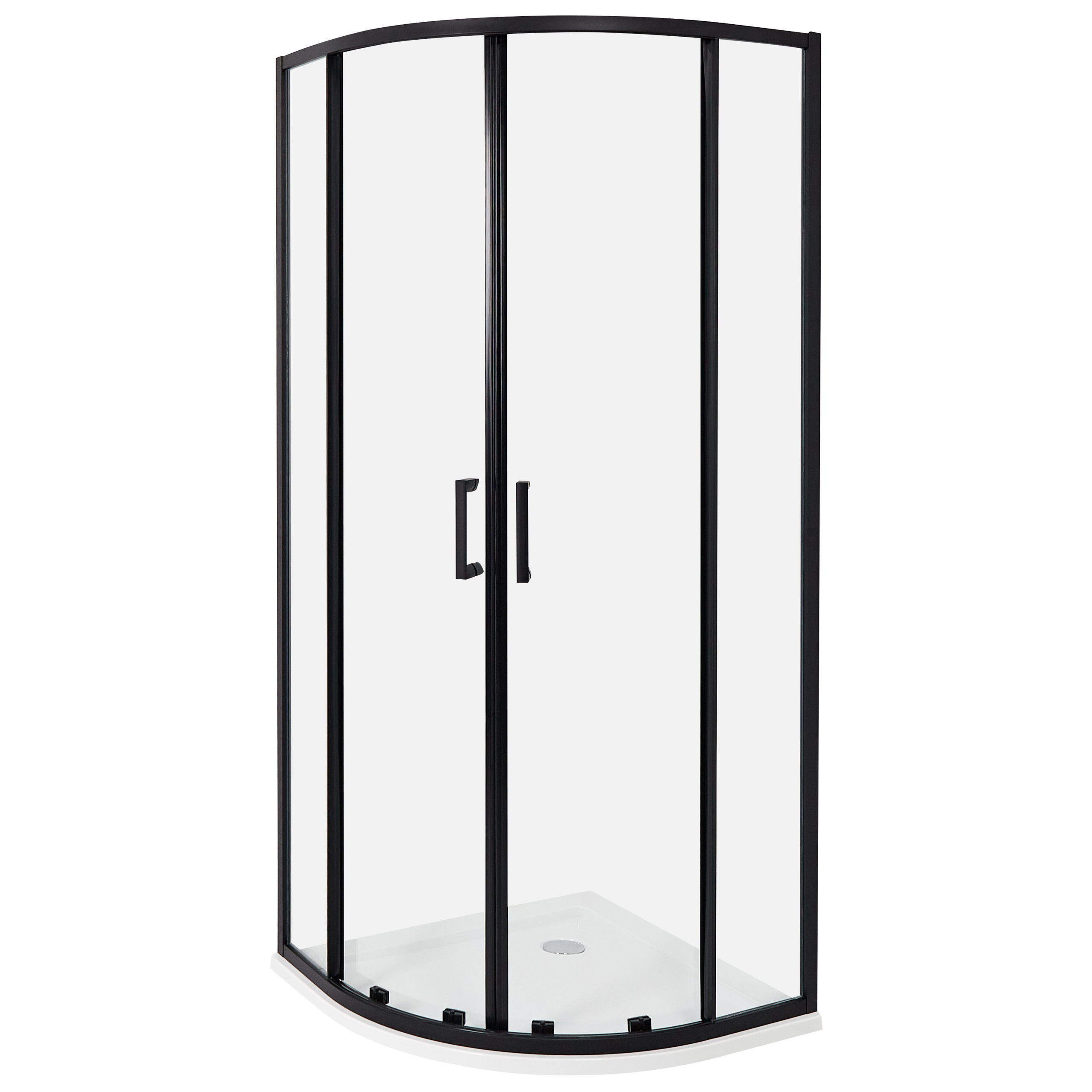 Brusekabine JUKATAN 80 x 80 x 185 cm Sort