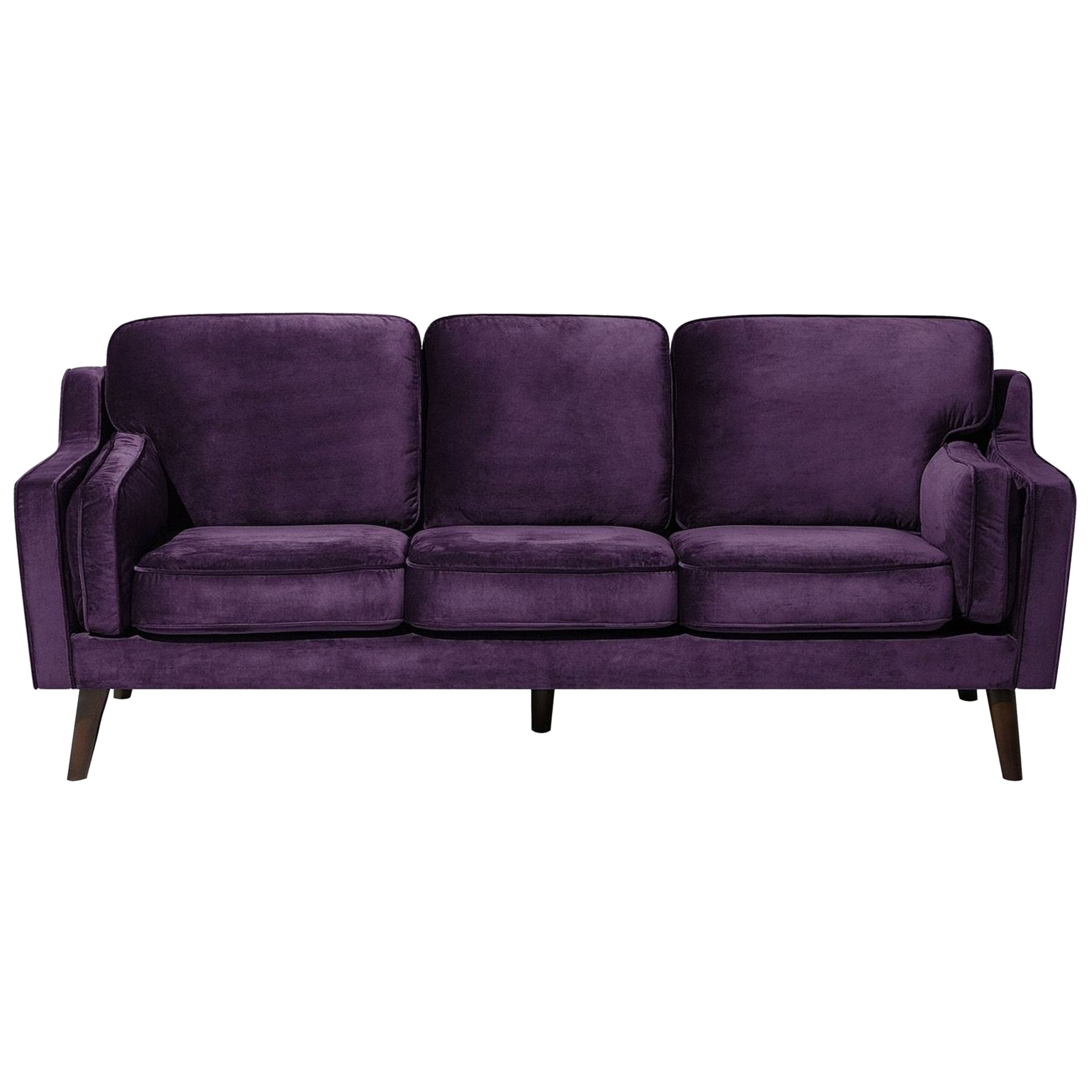 Sofa 3 personers LOKKA Velour Purpur