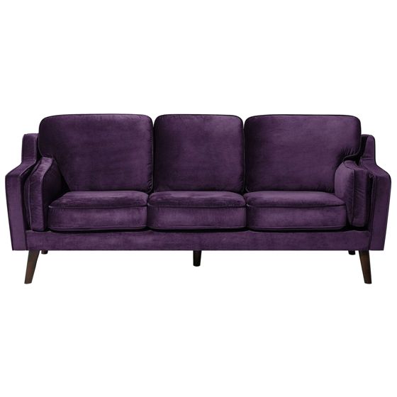 Sofa 3 personers LOKKA Velour Purpur